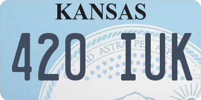KS license plate 420IUK