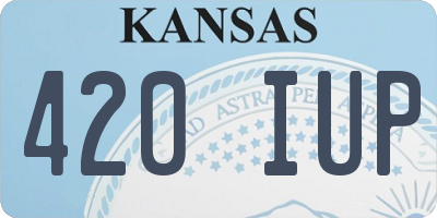 KS license plate 420IUP