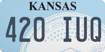 KS license plate 420IUQ