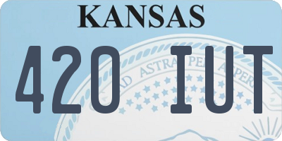 KS license plate 420IUT