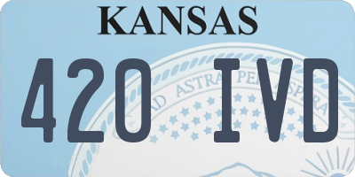 KS license plate 420IVD