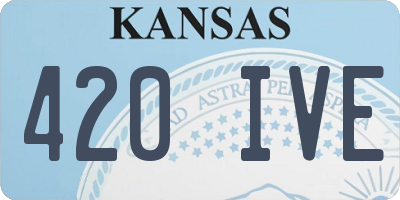 KS license plate 420IVE