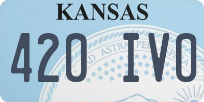 KS license plate 420IVO