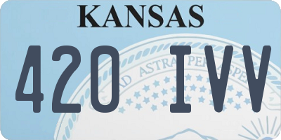 KS license plate 420IVV