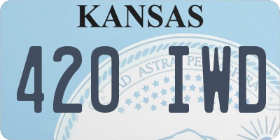 KS license plate 420IWD