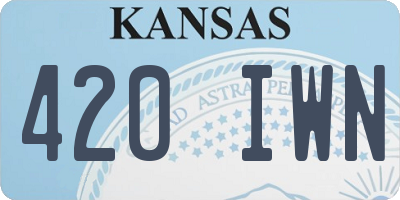 KS license plate 420IWN