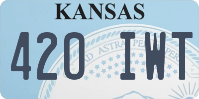 KS license plate 420IWT