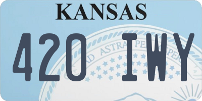 KS license plate 420IWY