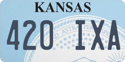 KS license plate 420IXA