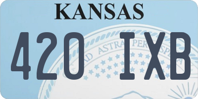 KS license plate 420IXB