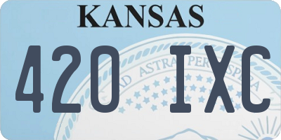 KS license plate 420IXC