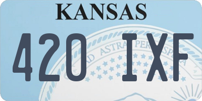 KS license plate 420IXF