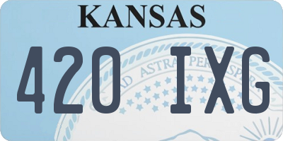 KS license plate 420IXG
