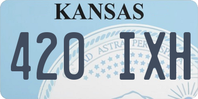 KS license plate 420IXH