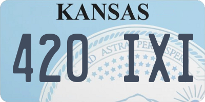 KS license plate 420IXI