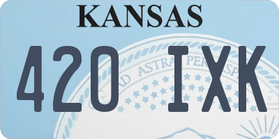 KS license plate 420IXK