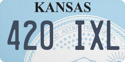 KS license plate 420IXL