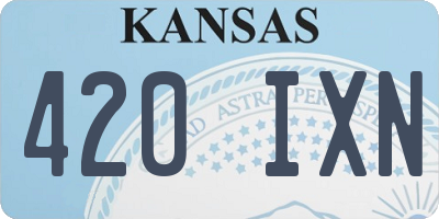 KS license plate 420IXN