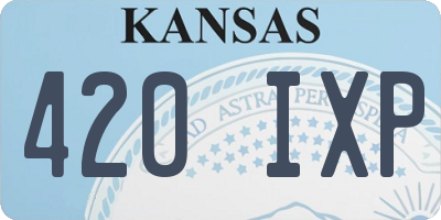 KS license plate 420IXP