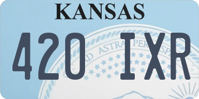 KS license plate 420IXR