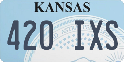 KS license plate 420IXS