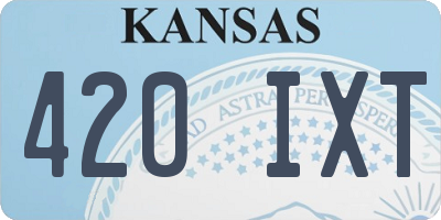KS license plate 420IXT