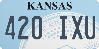 KS license plate 420IXU