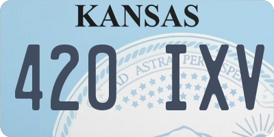 KS license plate 420IXV