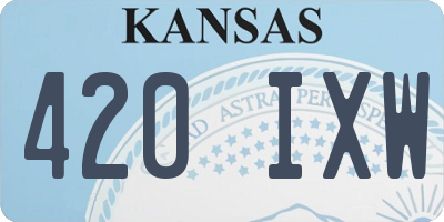 KS license plate 420IXW