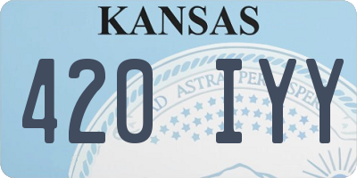 KS license plate 420IYY