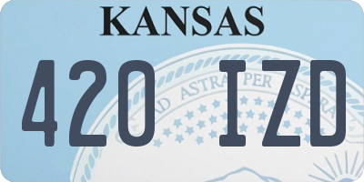 KS license plate 420IZD