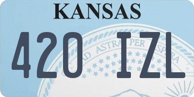 KS license plate 420IZL