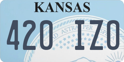 KS license plate 420IZO