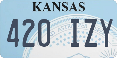KS license plate 420IZY