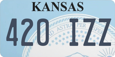 KS license plate 420IZZ