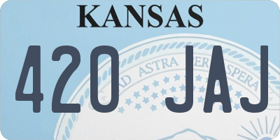 KS license plate 420JAJ
