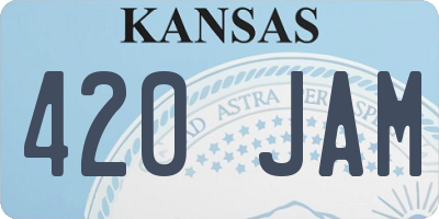 KS license plate 420JAM