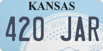 KS license plate 420JAR