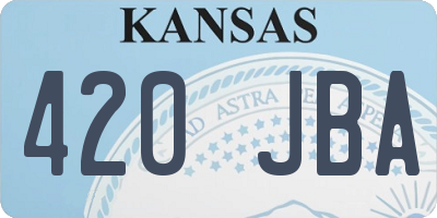 KS license plate 420JBA