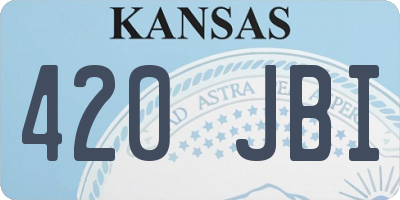 KS license plate 420JBI