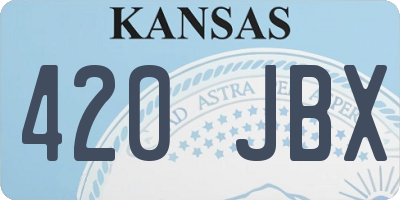 KS license plate 420JBX