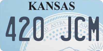KS license plate 420JCM