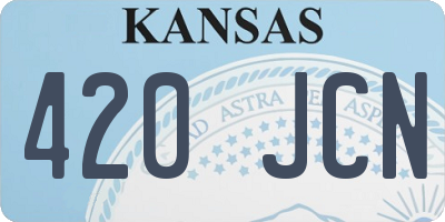 KS license plate 420JCN