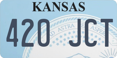 KS license plate 420JCT