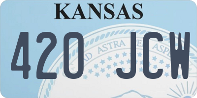 KS license plate 420JCW