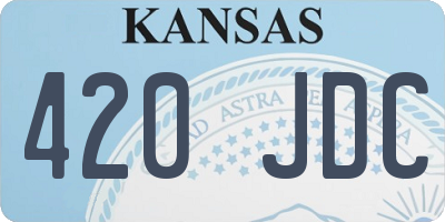 KS license plate 420JDC
