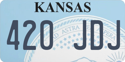 KS license plate 420JDJ