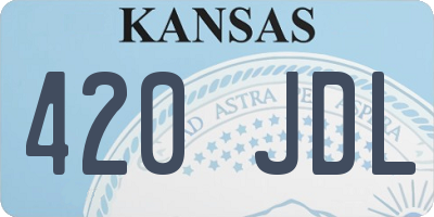 KS license plate 420JDL