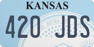 KS license plate 420JDS