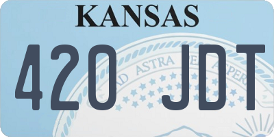 KS license plate 420JDT